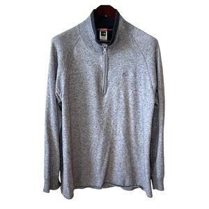 The North Face Mt. Tam Wool Blend Pullover 1/4 Zip Mens XXL Gray Knit Sweater